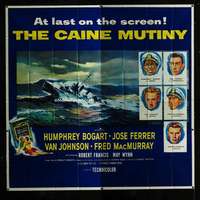 p019 CAINE MUTINY six-sheet movie poster '54 Humphrey Bogart, Ferrer
