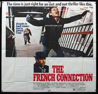 p035 FRENCH CONNECTION six-sheet movie poster '71 Gene Hackman, Scheider