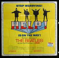 p040 HELP six-sheet movie poster '65 The Beatles, rock & roll classic!