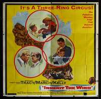 p043 INHERIT THE WIND six-sheet movie poster '60 Spencer Tracy as Darrow!