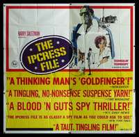 p045 IPCRESS FILE six-sheet movie poster '65 Michael Caine as a spy!