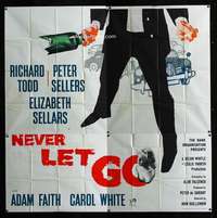 p004 NEVER LET GO English six-sheet movie poster '62 Guillerman thriller!