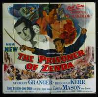 p081 PRISONER OF ZENDA six-sheet movie poster '52 Granger, Deborah Kerr