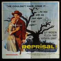 p082 REPRISAL six-sheet movie poster '56 Guy Madison, Felicia Farr