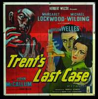 p002 TRENT'S LAST CASE English six-sheet movie poster '53 art of Welles!