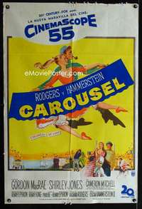 p642 CAROUSEL Argentinean movie poster '56 Shirley Jones, MacRae