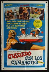p643 CARRY ON CRUISING Argentinean movie poster '62 vacation sex!