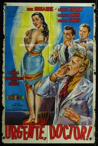 p667 DOCTOR IN THE HOUSE Argentinean movie poster '55 English sex!