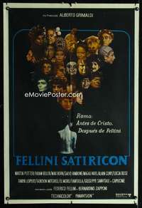 p678 FELLINI SATYRICON Argentinean movie poster '70 cult classic!