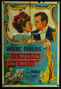 p680 FLAME OF BARBARY COAST Argentinean movie poster '45 John Wayne