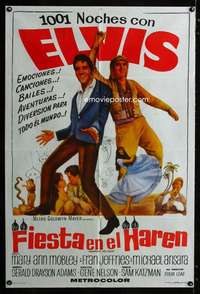 p700 HARUM SCARUM Argentinean movie poster '65 rockin' Elvis Presley!