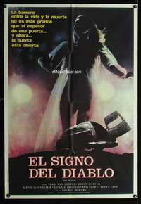 p703 HEARSE Argentinean movie poster '80 Trish Van Devere, horror!