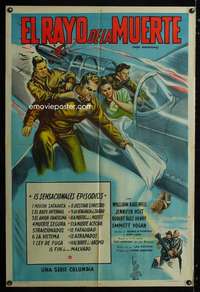 p712 HOP HARRIGAN Argentinean movie poster '46 fighter pilot serial!