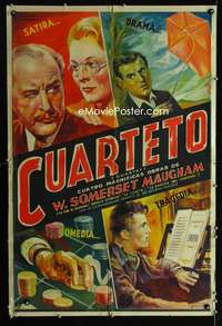 p789 QUARTET Argentinean movie poster '49 great Venturi artwork!