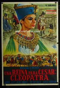 p790 QUEEN FOR CAESAR Argentinean movie poster '62 Pascale Petit