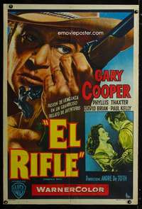 p819 SPRINGFIELD RIFLE Argentinean movie poster '52 Cooper by Melson!