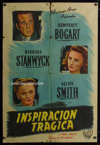 p840 TWO MRS CARROLLS Argentinean movie poster '47 Bogart, Stanwyck