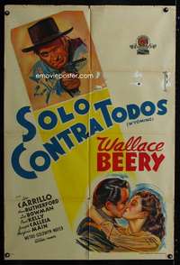 p852 WYOMING Argentinean movie poster '40 Wallace Beery, Rutherford