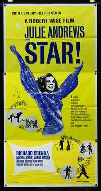 p209 STAR Aust three-sheet movie poster '68 Julie Andrews, Robert Wise