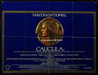 p122 CALIGULA British quad movie poster '80 Malcolm McDowell, Guccione