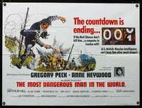 p125 CHAIRMAN British quad movie poster '69 Most Dangerous Man!