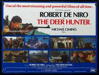 p130 DEER HUNTER British quad movie poster '78 Robert De Niro, Cimino