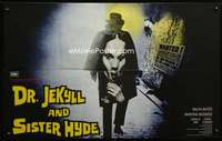 p133 DR JEKYLL & SISTER HYDE British quad movie poster '72 Hammer!