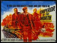p134 EMPEROR OF THE NORTH POLE British quad movie poster '73 Lee Marvin
