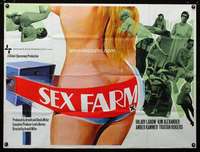 p167 SEX FARM British quad movie poster '73 William Chantrell art!