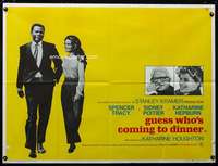 p143 GUESS WHO'S COMING TO DINNER British quad movie poster '67
