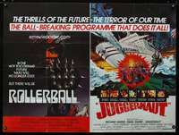 p165 ROLLERBALL British quad movie poster '75