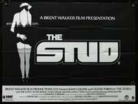 p172 STUD British quad movie poster '79 Joan Collins, English!