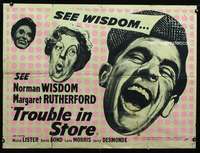 p179 TROUBLE IN STORE British quad movie poster '53 Norman Wisdom