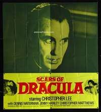 p001 SCARS OF DRACULA English six-sheet movie poster '71 Chris Lee, Hammer