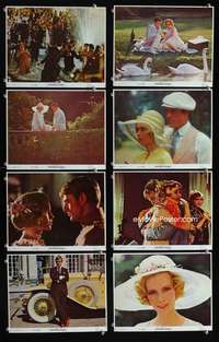 s528 GREAT GATSBY 8 8x10 mini movie lobby cards '74 Robert Redford, Mia Farrow
