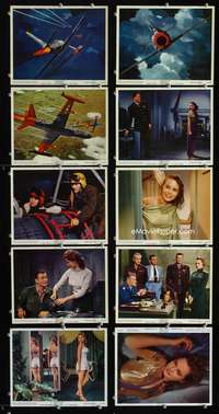 s469 JET PILOT 10 8x10 mini movie lobby cards '57 John Wayne, Howard Hughes