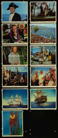 s462 MUTINY ON THE BOUNTY 11 8x10 mini movie lobby cards '62 Marlon Brando