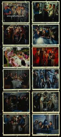 s455 TORPEDO RUN 12 8x10 mini movie lobby cards '58 Glenn Ford, Ernest Borgnine