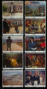 s475 WATERLOO 10 8x10 mini movie lobby cards '70 Rod Steiger as Napoleon Bonaparte!