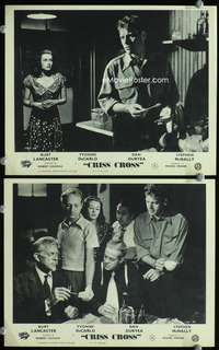 s396 CRISS CROSS 2 English Front of House movie lobby cards '48 Burt Lancaster