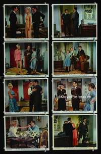 s393 BOEING BOEING 8 English Front of House movie lobby cards '65 Tony Curtis
