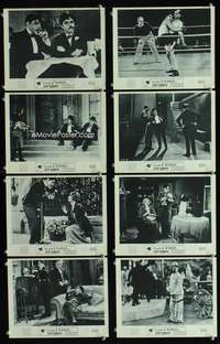 s395 CITY LIGHTS 8 English Front of House movie lobby cards R50s Chaplin boxing!