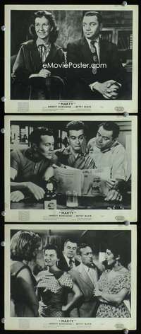 s400 MARTY 3 English Front of House movie lobby cards '55 Delbert Mann, Borgnine