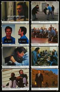 s518 ESCAPE FROM ALCATRAZ 8 8x10 mini movie lobby cards '79 Eastwood, Lettick art!