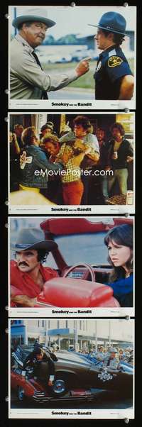 s597 SMOKEY & THE BANDIT 4 8x10 mini movie lobby cards '77 Burt Reynolds, Field