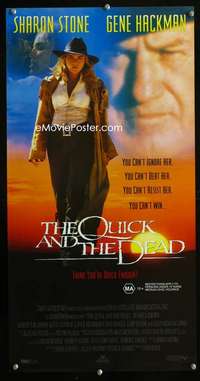 t010 QUICK & THE DEAD Aust daybill movie poster '95 Sharon Stone