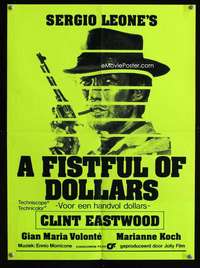 t050 FISTFUL OF DOLLARS Dutch movie poster R80s Clint Eastwood