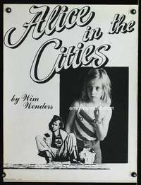 t013 ALICE IN THE CITIES English 20x27 movie poster '74 Wim Wenders