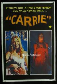 t005 CARRIE Aust special poster '77 Stephen King, different image of Sissy Spacek after the prom!