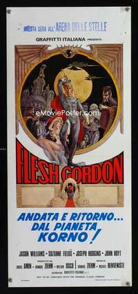 v304 FLESH GORDON Italian locandina movie poster '74 sexy sci-fi!